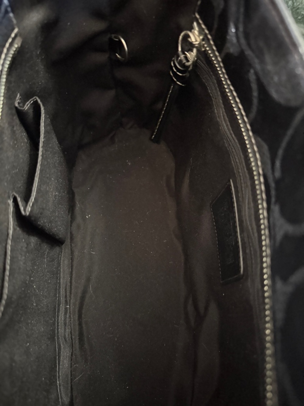 Authentic Black Coach Signature Studded Gallery Tote - Like NEW - Picture 4 of 6